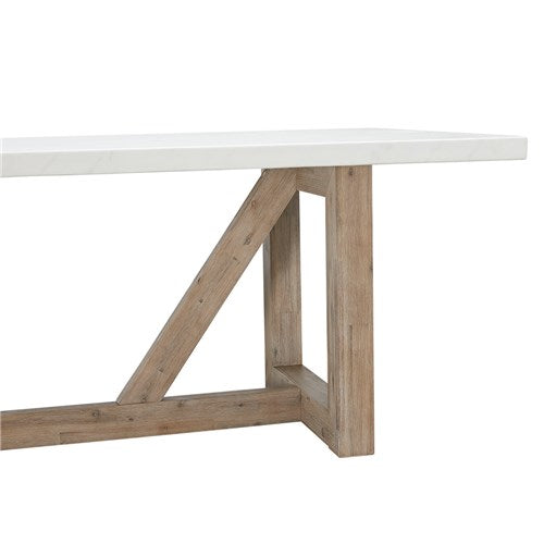 Nova 2100 Faux White Marble Dining Table