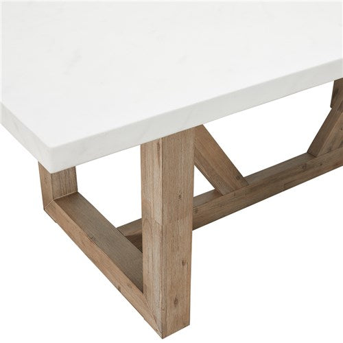 Nova 2100 Faux White Marble Dining Table