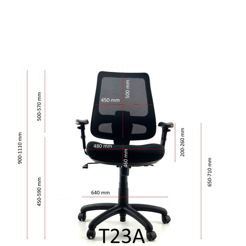 VELOX-MIDNIGHT-Mesh-Office-Task-Chair-Bump-Seat-Comfort-&-Perfect-Base